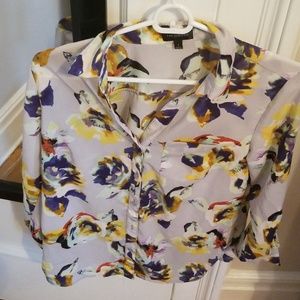 Floral print button down